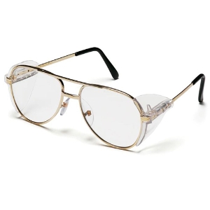 Pathfinder Safety Glasses, SG310A, Clear Lens, Uncoated, Gold Frame