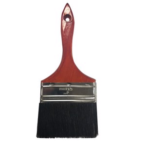 Industrial Paint Brushes, 3 in wide, 2 1/4 in trim, Black Bristle, Wood handle