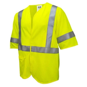 Class 3 Premium FR Modacrylic/Kevlar Mesh Safety Vest, SV97-M3VGMFR, Hi-Vis Green