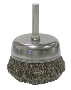 Crimped Wire Utility Cup Brush, Steel Fill