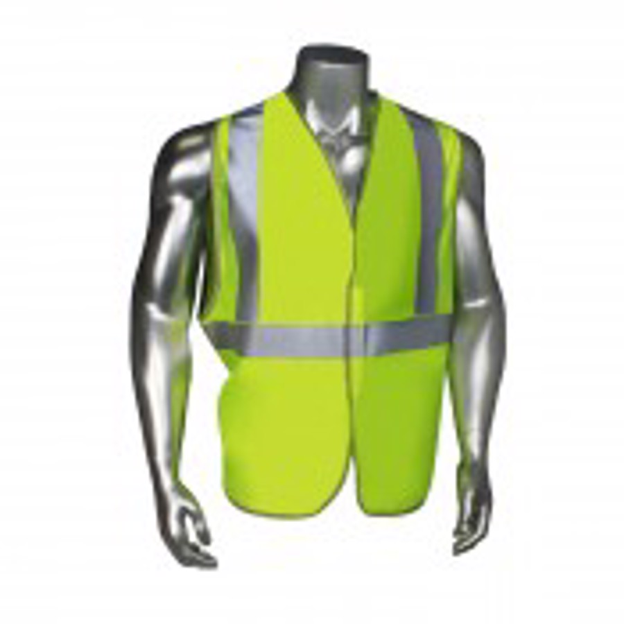 Class 2 Polyester Visi-Cool Mesh Safety Vest, LHV-6ANSI, Hi-Vis Green
