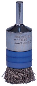 Banded Crimped Wire End Brushes, Stainless Steel, 25,000 RPM