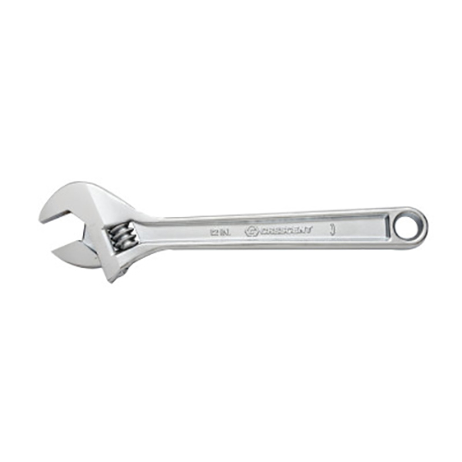 Chrome Adjustable Wrenches, AC212BK, 12", 1-1/2" Opening