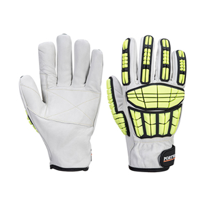 Impact Pro Cut & Impact Resistant Gloves, A745, Gray/Green