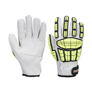 Impact Pro Cut & Impact Resistant Gloves, A745, Cut A6, Gray/Green