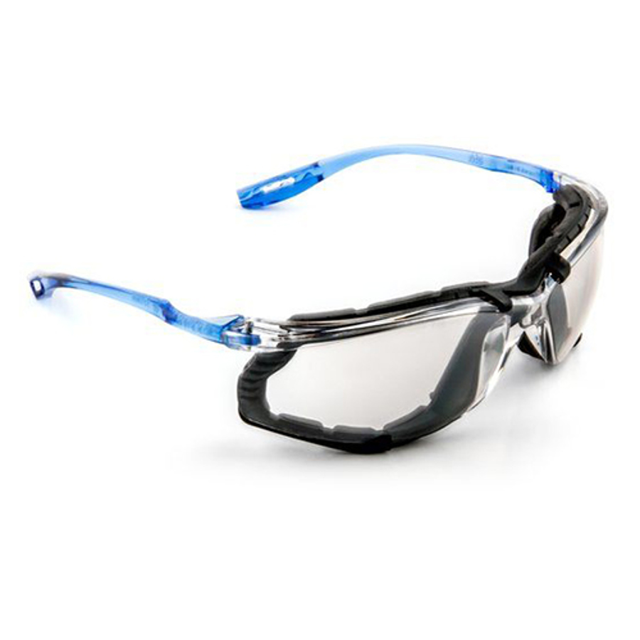 Virtua CCS Protective Safety Glasses w/Foam Gasket, 11874, I/O Mirror Lens, Anti-Fog/Anti-Scratch, Clear Frame