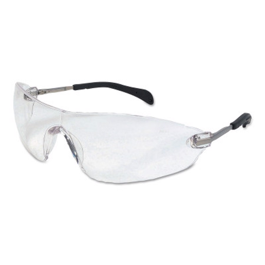S22 Safety Glasses, S2210, Clear Lens, Hard Coat, Chrome Frame