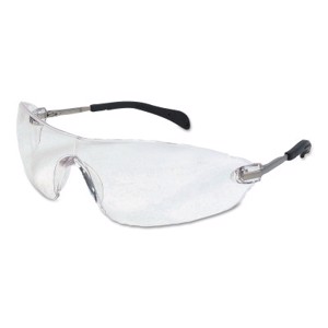 S22 Safety Glasses, S2210, Clear Lens, Hard Coat, Chrome Frame