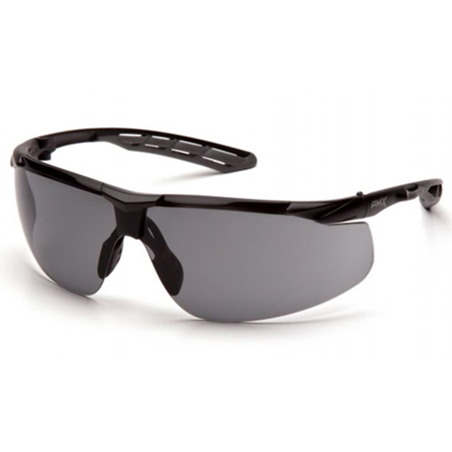 Flex-Lyte Safety Glasses, Black/Gray Frame