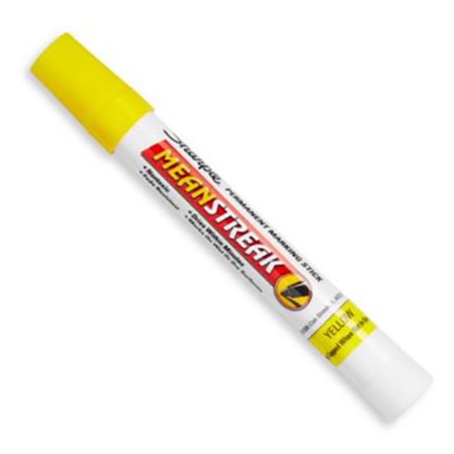 Mean Streak Permanent Marking Stick, 85005, Bullet Tip, Yellow