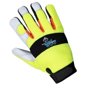 Clutch Gear Cold-Rated Mechanics Gloves, MXGKGHVTL, Cut A5, Black/Gray/Hi-Vis Green