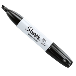 Permanent Marker, 38201, Chisel Tip, Black