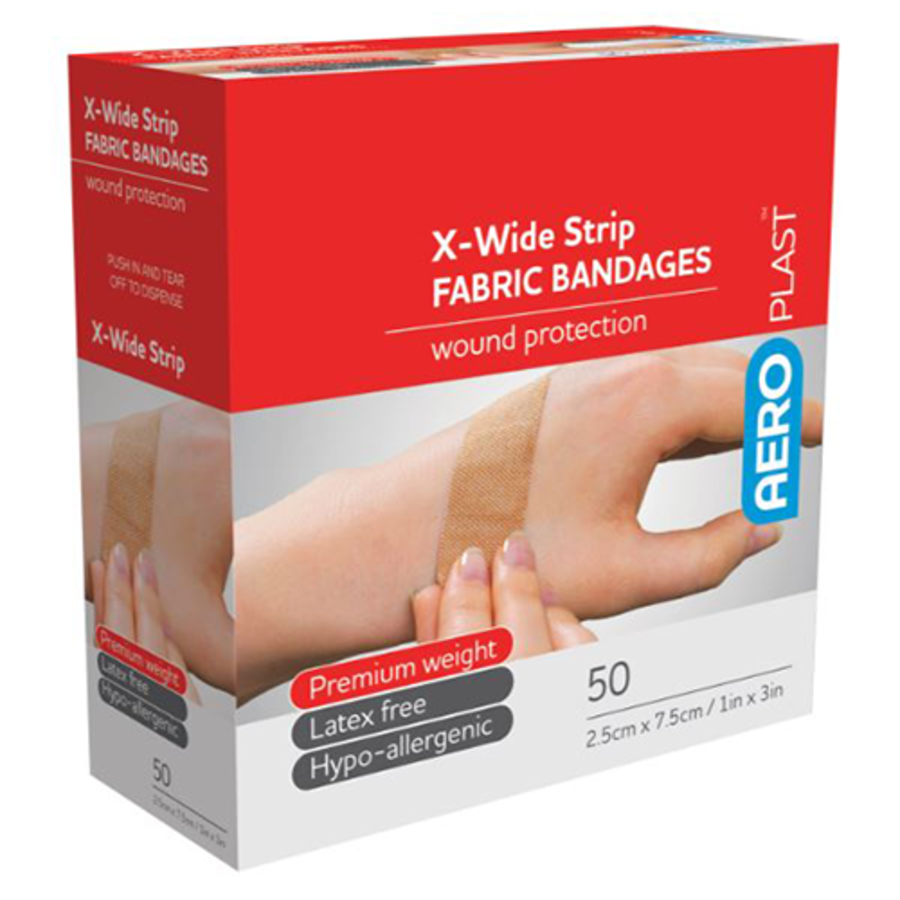 AeroPlast X-Wide Fabric Strip Bandages, AFP6015