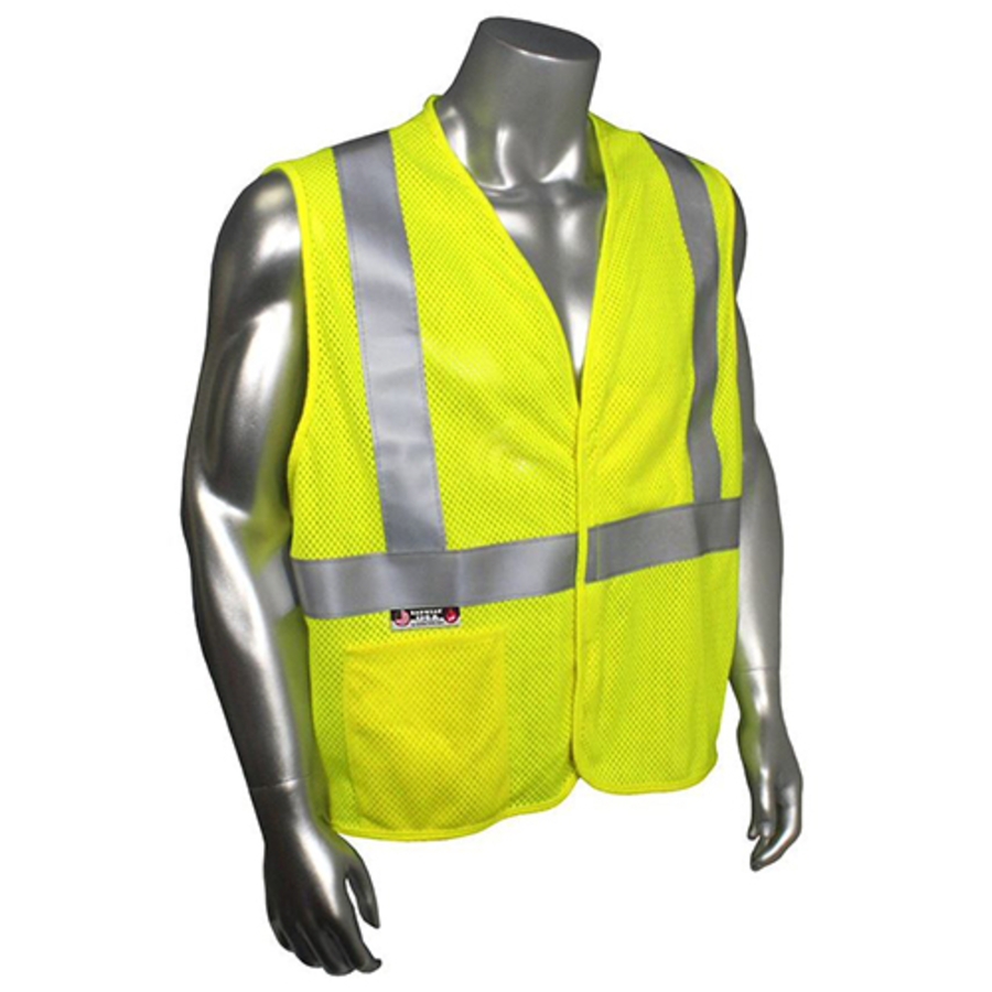 Class 2 Premium FR Modacrylic Mesh Safety Vest, SV97-2VGMFR, Hi-Vis Green