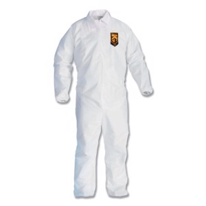 KleenGuard A20 Coveralls w/Elastic Ankles & Wrists, White