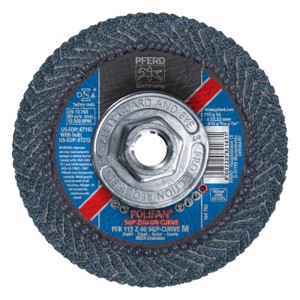 Polifan Z SGP Curve Steelox Flap Disc, 5/8"-11 Arbor Thread