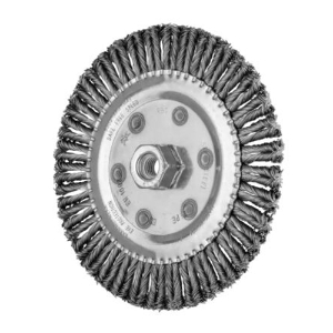 COMBITWIST Stringer Bead Wheel Brush, 82701, 6-7/8" Diameter, 0.020" Steel Fill, 5/8"-11 Arbor Thread