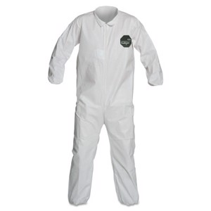 ProShield 50 Collared Coveralls w/Elastic Ankles & Wrists, NB125S, White