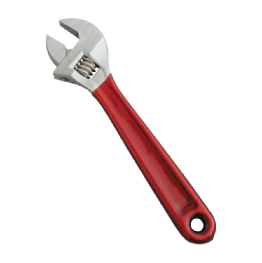 Adjustable Wrench w/Cushion Grip, 706G, Satin Finish, 6" Long, 15/16" Opening