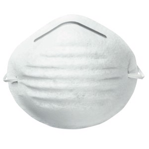 Nuisance Disposable Dust Mask, Nose/Mouth, White, One Size