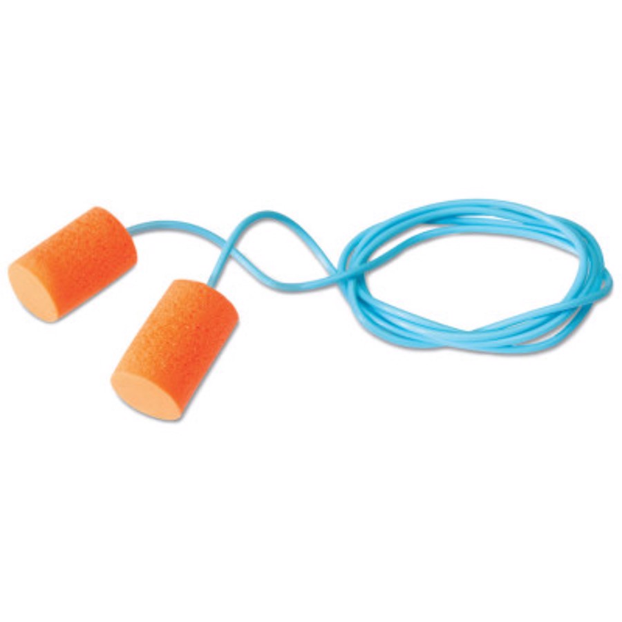 FirmFit Disposable Earplugs, FF-30, Blue/Orange, Corded, 30 dB