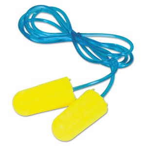 E-A-Rsoft Metal Detectable Disposable Earplugs, 311-4110, Blue/Yellow, Corded, 32 dB