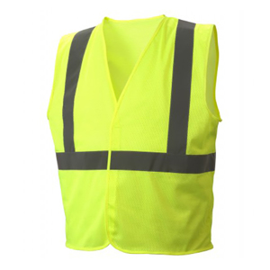 Class 2 Lightweight Polyester Mesh Vest, RVHLM29, Hi-Vis Lime