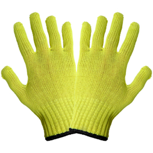 Aramid Fiber Cut Resistant Gloves, K300, Cut A2, Yellow, Medium