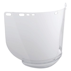 F20 Polycarbonate Face Shields, Unbound, Clear, 15 1/2 in x 8 in