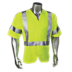 RadWear Class 3 FR Modacrylic/Twaron Safety Vest, LHV-UTIL-C3, Hi-Vis Green