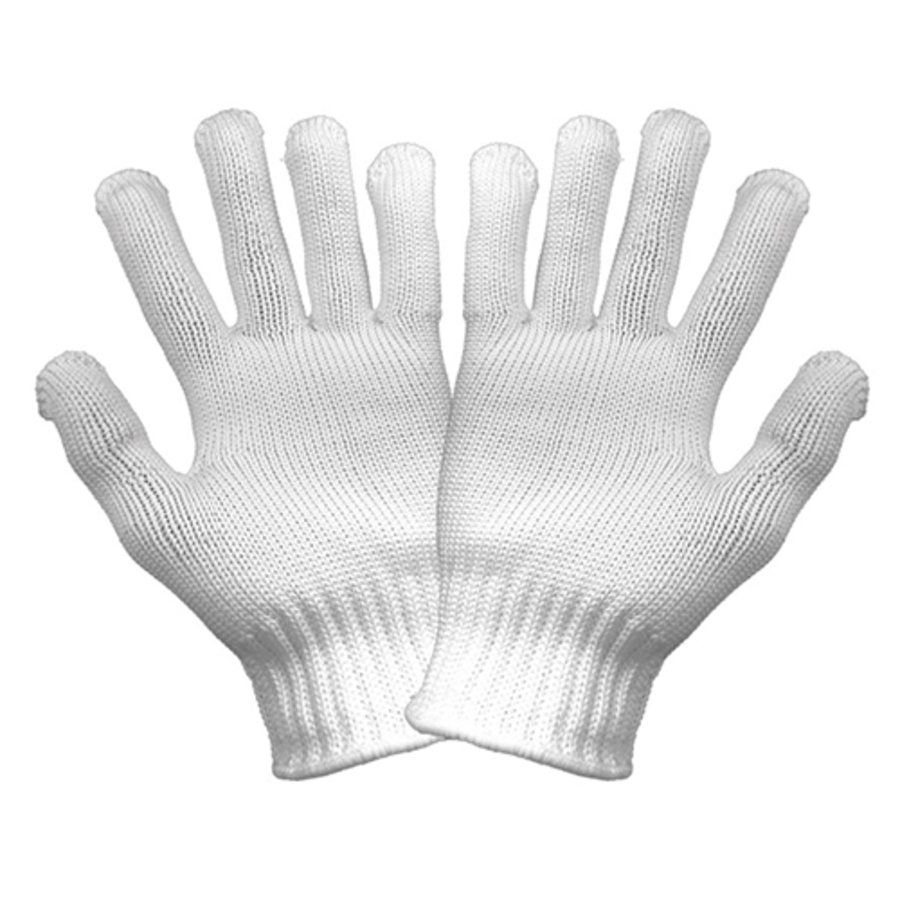 Heavyweight Nylon Knit Gloves, N960, White