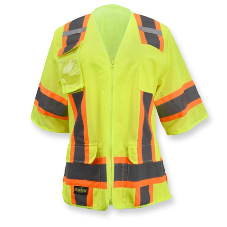 Class 3 Women's Surveyor Vest, SV63W, Hi-Vis Green, 2X-Large