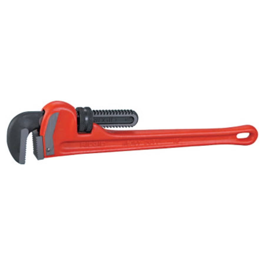 Heavy Duty Straight Pipe Wrench w/Steel Jaw, 31025, 18"