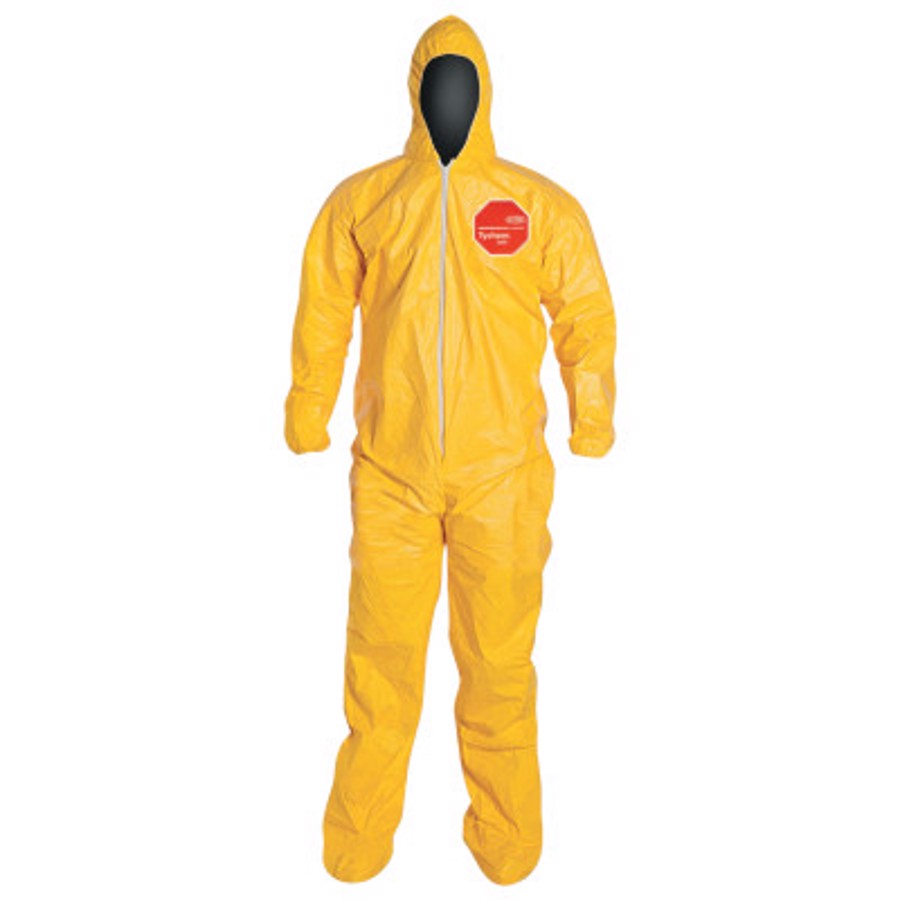 Tychem 2000 Coveralls w/Open Ankles & Wrists, Yellow