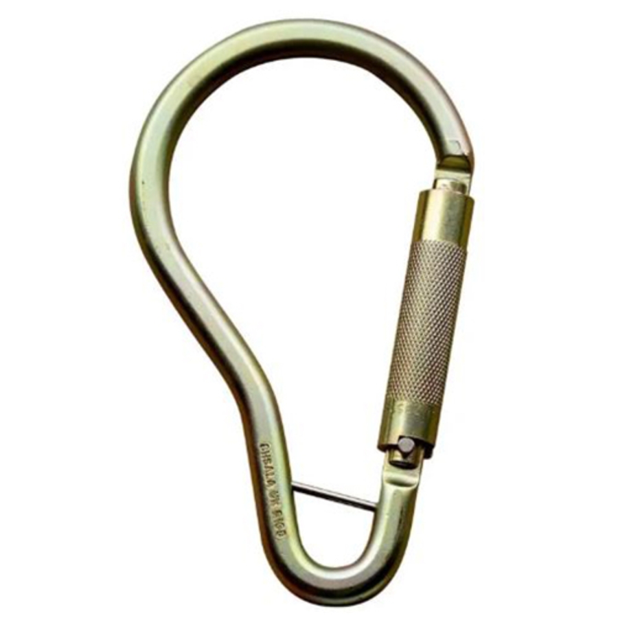 Saflok Self-Closing/Locking Steel Carabiner, 2000114, 2-3/16"