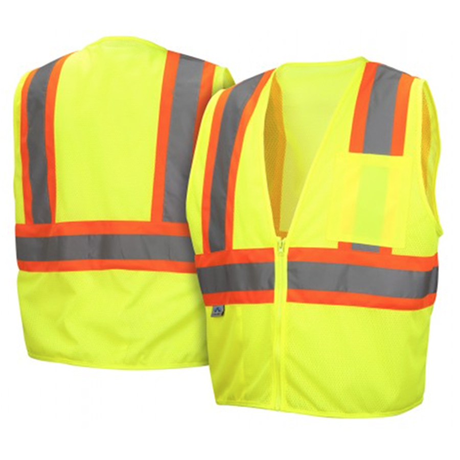 Class 2 Lightweight Self-Extinguishing Polyester Mesh Safety Vest, RVZ22SE